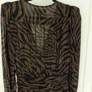 Ba&Sh Animal print midi dress.